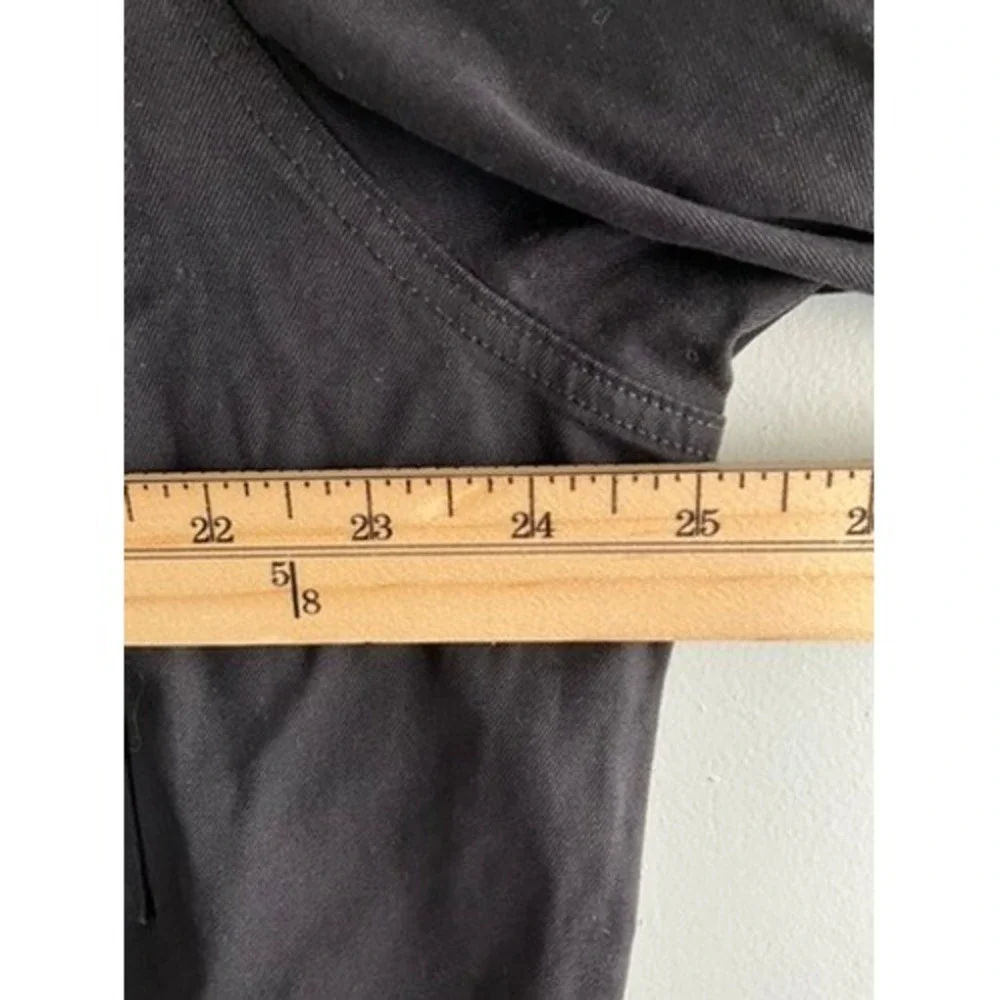 Banana Republic Mens Large Tall Black Safari Utility Shirt Long Sleeve Patches